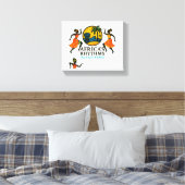 Elegante Afrikaanse Eiland Sfeer Canvas Afdruk (Insitu (Slaapkamer))