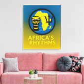 Elegante Afrikaanse Oceantrommel Wanddecoratie (Insitu (Woonkamer))
