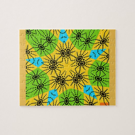 Elegante Afrikaanse Spider Motief vector art print Legpuzzel (Horizontaal)