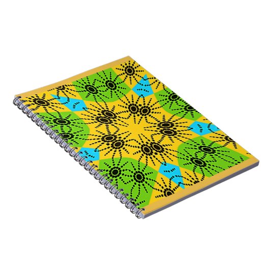 Elegante Afrikaanse Spider Motief vector art print Notitieboek (Rechterzijde)