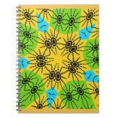 Elegante Afrikaanse Spider Motief vector art print Notitieboek (Voorkant)