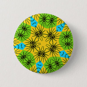 Elegante Afrikaanse Spider Motief vector art print Ronde Button 5,7 Cm