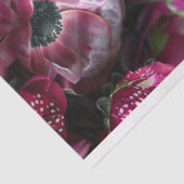 Elegante Afrikaanse Vrouw Bourgondië Bloemen Decou Tissuepapier (Detail)