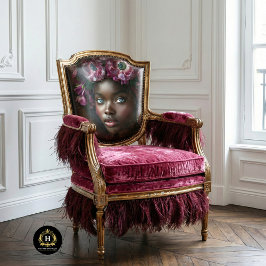 Elegante Afrikaanse Vrouw Bourgondië Bloemen Decou Tissuepapier