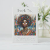 Elegante Afro-Amerikaan Bedankkaart (Staand voorkant)