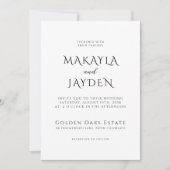 Elegante Afro-Amerikaanse foto bruiloft uitnodigin Kaart (Voorkant)