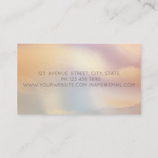 Elegante Afro-Amerikaanse kapper Kleurrijk Visitekaartje (Achterkant)