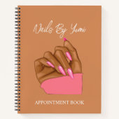 Elegante Afro-Amerikaanse Nail Artist Manicurist Notitieboek (Voorkant)