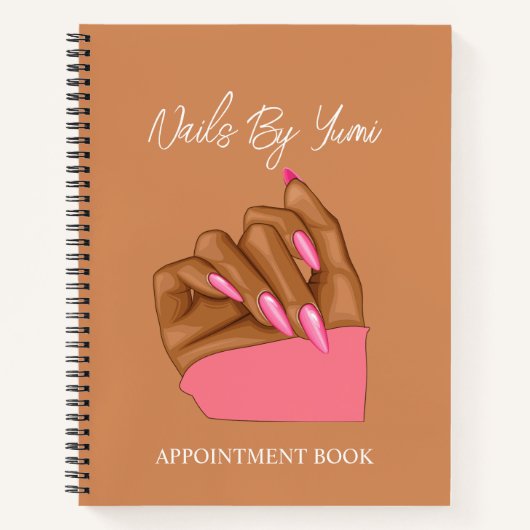 Elegante Afro-Amerikaanse Nail Artist Manicurist Notitieboek (Voorkant)