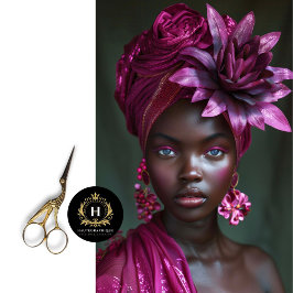 Elegante Afro-Amerikaanse Paarse Bloemen Decoupage Tissuepapier