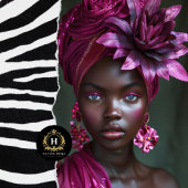 Elegante Afro-Amerikaanse Paarse Bloemen Decoupage Tissuepapier