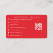 Elegante Afro-Amerikaanse Texaanse Nail Salon Bran Visitekaartje (Achterkant)