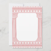 Elegante afscheidsparty in roze kaart (Achterkant)