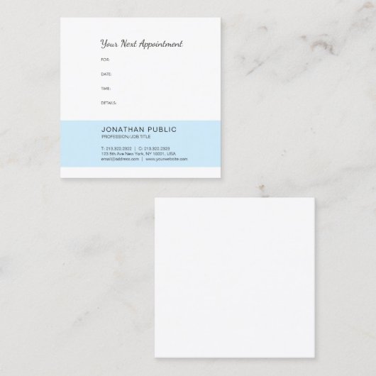 Elegante Afspraak Herinnering Ziekenhuis Dokter To Afsprakenkaartje (Voorkant / Achterkant)