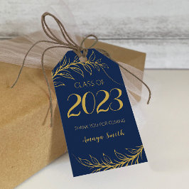 Elegante afstudeer bedank cadeau kaartjes cadeaulabel