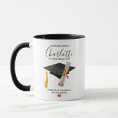 Elegante afstudeer naam diploma mok ontwerp (Links)