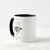 Elegante afstudeer naam diploma mok ontwerp (Voorkant links)