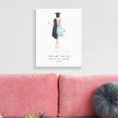Elegante Afstudeer Naam Universiteit Jaar Canvas Afdruk (Insitu (Woonkamer))