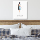 Elegante Afstudeer Naam Universiteit Jaar Canvas Afdruk (Insitu (Slaapkamer))