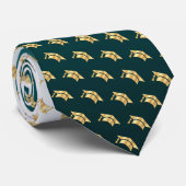 Elegante afstudeer stropdas Gouden Mortarboard Pat (Opgerold)