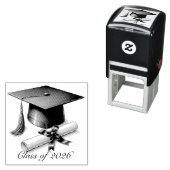 Elegante afstudeer zelfinkende rubberen stempel (In situ)