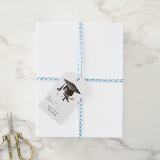 Elegante afstudeercadeautag cadeaulabel (Met Touw)