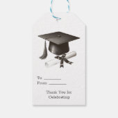 Elegante afstudeercadeautag cadeaulabel (Achterkant)