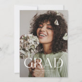 Elegante Afstudeerder Overlay Tekst Afstuderen Aan Bedankkaart (Voorkant)