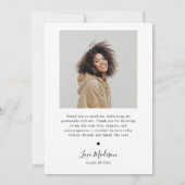 Elegante Afstudeerder Overlay Tekst Afstuderen Aan Bedankkaart (Achterkant)