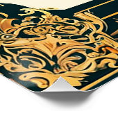 Elegante afstudeerdiploma met baret perfect poster (Hoek)
