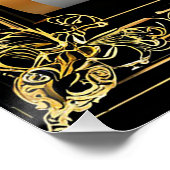 Elegante afstudeerdiploma met baret perfect poster (Hoek)
