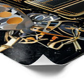 Elegante afstudeerdiploma met baret perfect poster (Hoek)