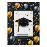 Elegante afstudeerdiploma met baret