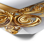 Elegante afstudeerdiploma met baret perfect poster (Hoek)