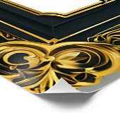 Elegante afstudeerdiploma met baret perfect poster (Hoek)
