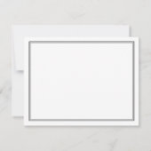 Elegante afstudeerdop & kwastje zwart & wit bedankkaart (Achterkant)