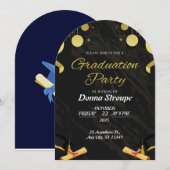 Elegante afstudeerfeest template  kaart (Voorkant / Achterkant)