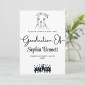 elegante afstudeerfeest uitnodiging (Staand voorkant)