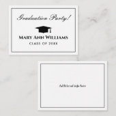 Elegante afstudeerfeestbehuizing kaarten (Voorkant / Achterkant)