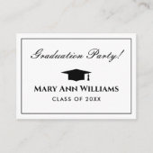 Elegante afstudeerfeestbehuizing kaarten (Voorkant)