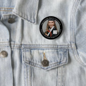 Elegante afstudeerfoto School Logo Afstuderen Ronde Button 5,7 Cm (In situ)