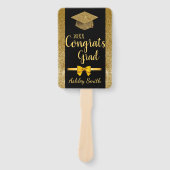 elegante afstudeerhandventilator handwaaier (Voorkant)