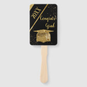 elegante afstudeerhandventilator handwaaier (Voorkant)