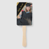 elegante afstudeerhandventilator handwaaier (Achterkant)