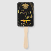 elegante afstudeerhandventilator handwaaier (Voorkant)