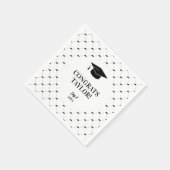 Elegante afstudeerhoed gepersonaliseerd servet (Hoek)
