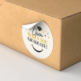 Elegante afstudeerklas van 2024 aandenken afstuder ronde sticker