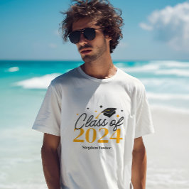 Elegante afstudeerklas van 2024 aandenken afstuder t-shirt
