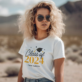Elegante afstudeerklas van 2024 aandenken afstuder t-shirt