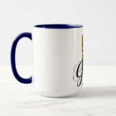 Elegante afstudeerscript-kunst met foto-functie mok (Links)